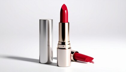 Crimson Kiss Captivating Red Lipstick Beauty Still Life