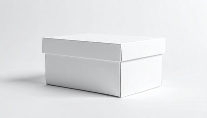 A plain white box, perfect for gifts, storage, or packaging, presented on a clean white background