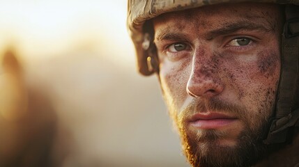 Soldier portrait outdoors