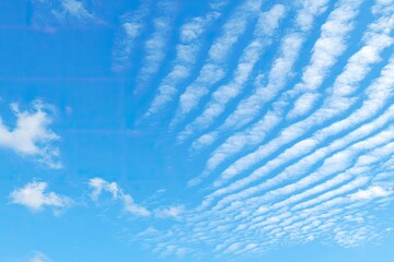 Wispy clouds in a vibrant blue sky