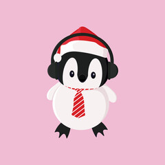 a penguin heard music at christmas
