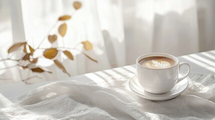 Coffee cup latte art
