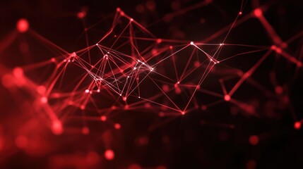 Abstract Red Network Connections Background