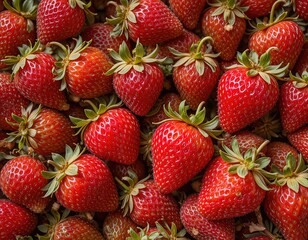 Fresh Ripe Strawberries in the Garden – Sweet and Juicy Red Fruit
