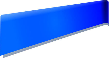 illustration of blue banner with shadow for elegant certificate border
