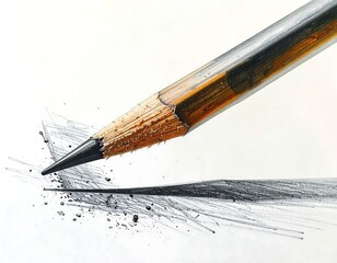 Intriguing pencil stroke art