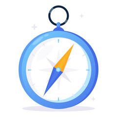 Blue Compass Navigation Vector Object