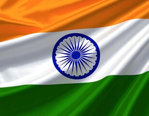Indian Flag Vibrant Wave National Symbol