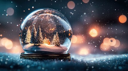 Winter scene snow globe