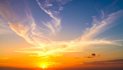 Dramatic sunset sky with vibrant clouds (1)