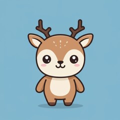 Obraz premium Deer mascot illustration with elegant and strong look. Wild forest animal symbol isolated on white background. Perfect for esport logo, sports team emblem, and branding design.