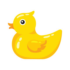 Yellow rubber duck floating