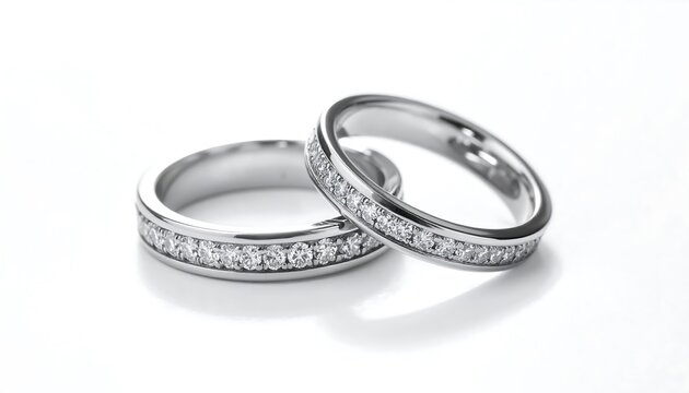 Two elegant diamond wedding bands