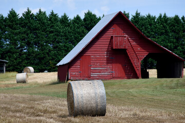 old red barn