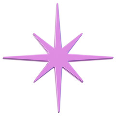 3D Holographic Sparkle Star Icon