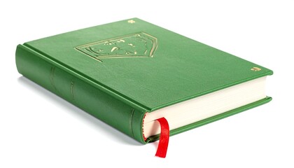 Green book with a gold design