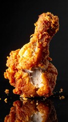 Crispy fried chicken drumstick