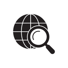 Global Search Icon with Magnifying Glass