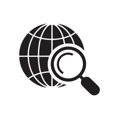 Global Search Icon with Magnifying Glass