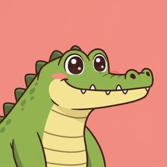 Fototapeta premium Crocodile mascot illustration with fierce and powerful look. Wild reptile symbol isolated on white background. Perfect for esport logo, sports team emblem, and branding design.