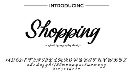 Shopping - Elegant Script Font for Smooth Handwritten Design and Creative Typography