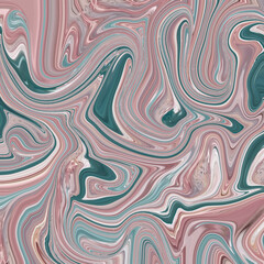 Soft abstract artwork in pink and teal, fluid marble design for fashion, interiors, and modern decorative backgrounds.
