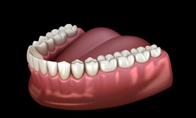 Fototapeta premium Healthy Teeth and Gums 3D Illustration