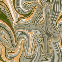 Abstract swirl pattern in earthy beige and green tones, creating fluid marble textures for modern backgrounds, interior design, and digital art concepts.