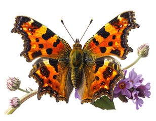 Majestic Butterfly Amongst Delicate Blossoms