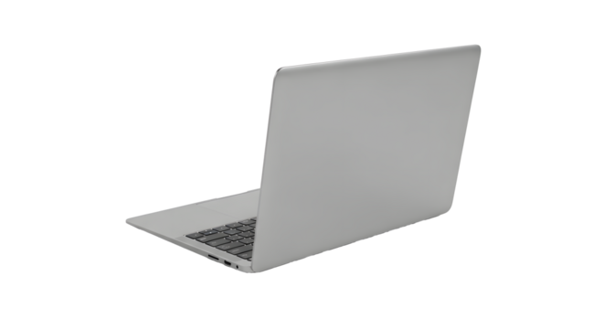 Laptop open on its back