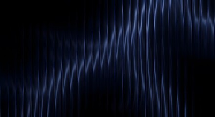 Abstract dark blue background with vertical wavy lines and smooth texture