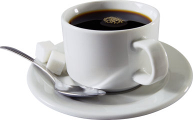 Cup of Black Coffee, PNG with transparent background (no background).