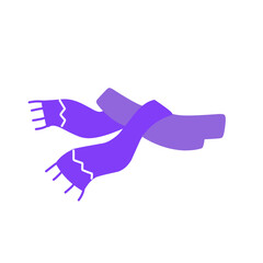 winter scarf vector icon