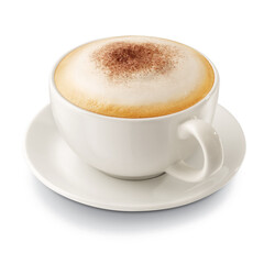 Cup of Cappuccino, PNG with transparent background (no background).