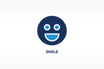 SMILE vector, icon or logo sign isolated symbol illustration