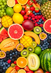 Colorful Mixed Fruit Background