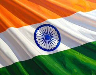 Majestic Indian Flag in Dynamic Flow