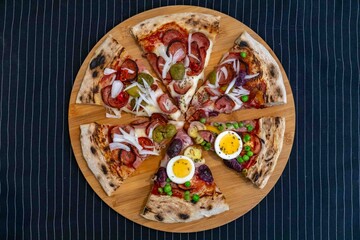 The most acclaimed, traditional and popular Brazilian pizza, half pepperoni calabresa and half Portuguese