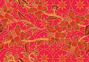 Batik Indonesian: is a technique of wax-resist dyeing applied to whole cloth, or cloth made using this technique originated from Indonesia.