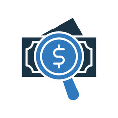 Money Search mixed color icon