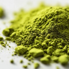 Close Up Of Green Matcha Powder
