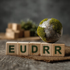 Embracing Sustainability: A Creative Exploration of Eco-Friendly Concepts with a Mossy Globe and...