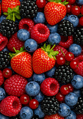 Fototapeta premium Mixed Berry Background