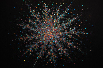 Iridescent Fractal Glitter Explosion