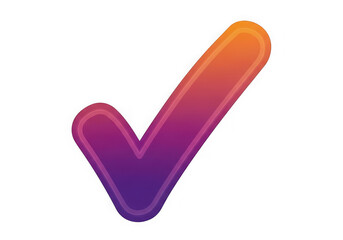 3d icon of 3d check mark isolated on transparent background