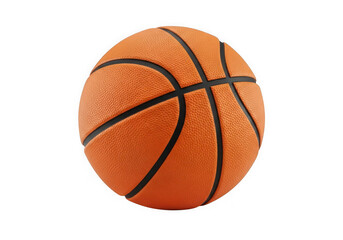 3d icon of orange basketball isolated on transparent background