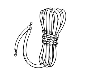 A coiled climbing rope illustration