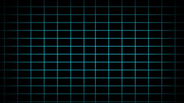 Animated grid motion video animation. Cyan grid pattern background moving from right to left