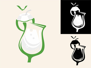 Coconut Ice Logo Design Aset