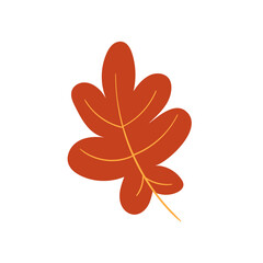 autumn leaf icon illustration on transparent background